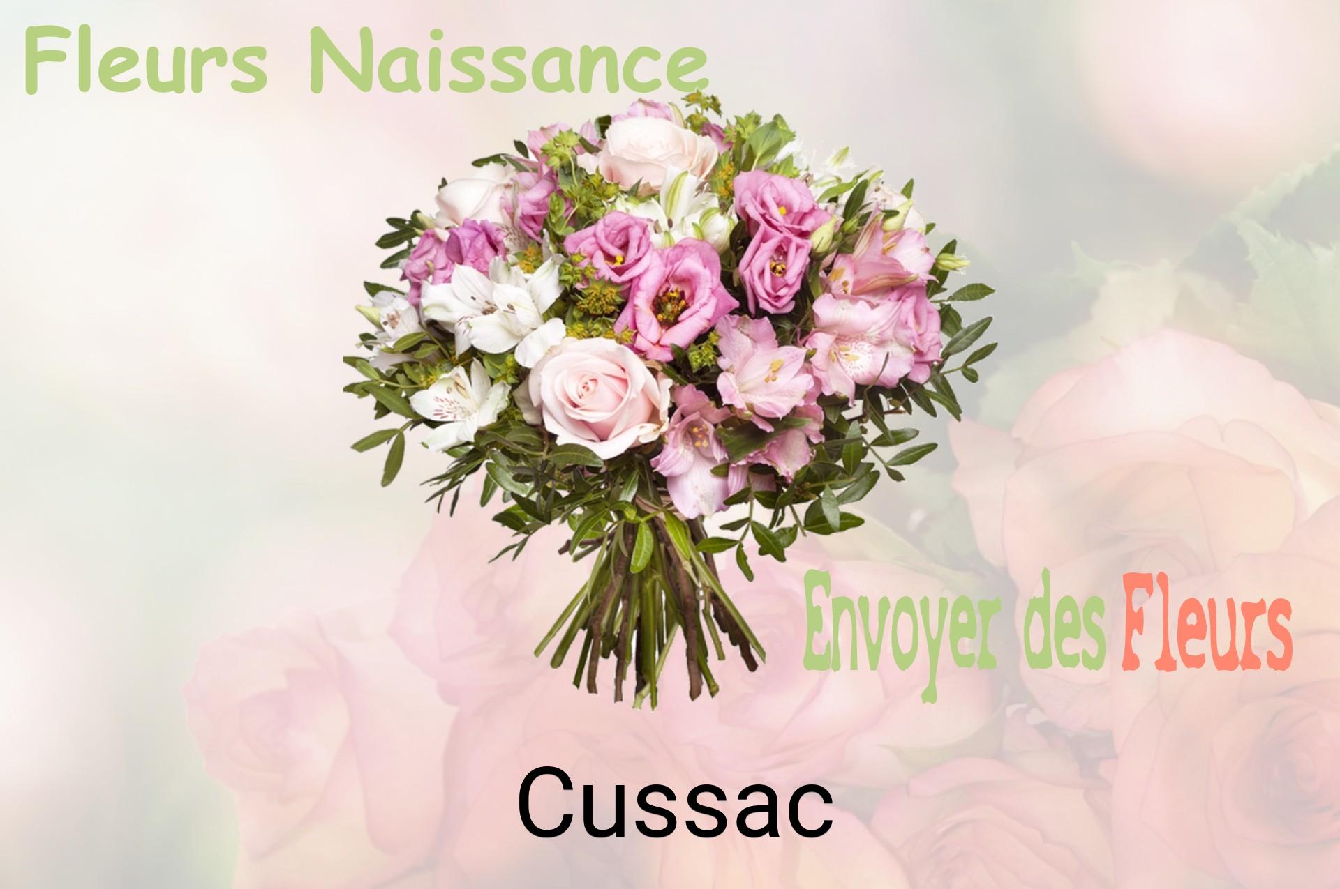 Bouquet de fleurs de naissance livré à Cussac